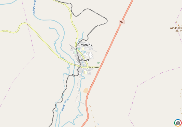 Map location of Klawer